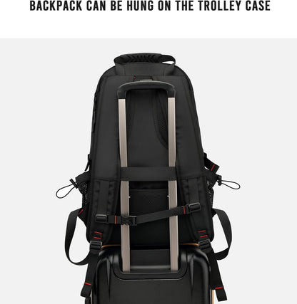 60L waterproof travel laptop rucksack with USB port and shoe compartment