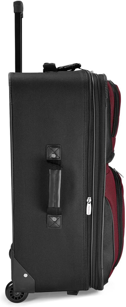 8-piece soft-shell luggage set with packing cubes and TSA lock – TravelMax
