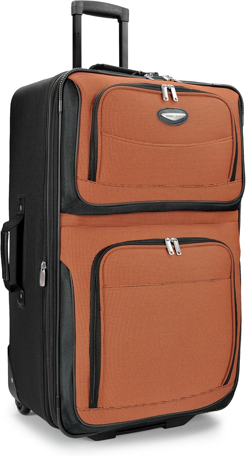 8-piece soft-shell luggage set with packing cubes and TSA lock – TravelMax