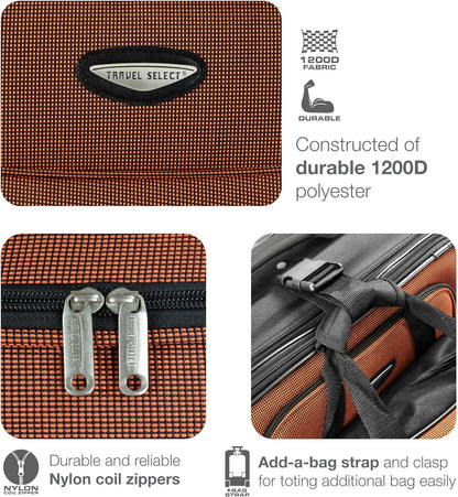8-piece soft-shell luggage set with packing cubes and TSA lock – TravelMax