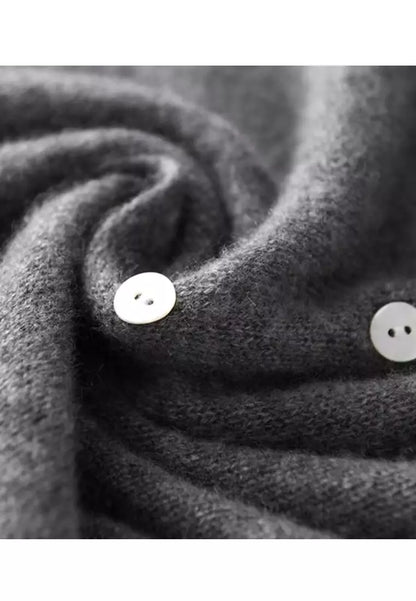 Fashionable Sweater with Stylish Button Closure - Elisa