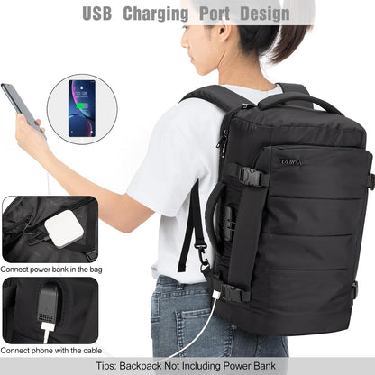 40L Waterproof Travel Laptop Rucksack with USB Port & Anti-Theft Protection – AeroPack