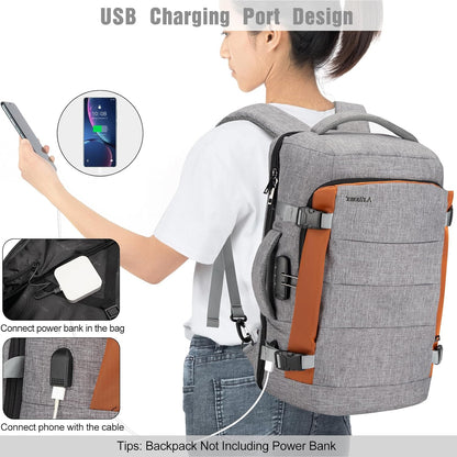 40L Waterproof Travel Laptop Rucksack with USB Port & Anti-Theft Protection – AeroPack