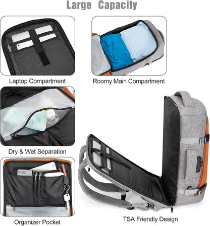 40L Waterproof Travel Laptop Rucksack with USB Port & Anti-Theft Protection – AeroPack