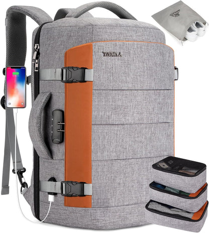 40L Waterproof Travel Laptop Rucksack with USB Port & Anti-Theft Protection – AeroPack