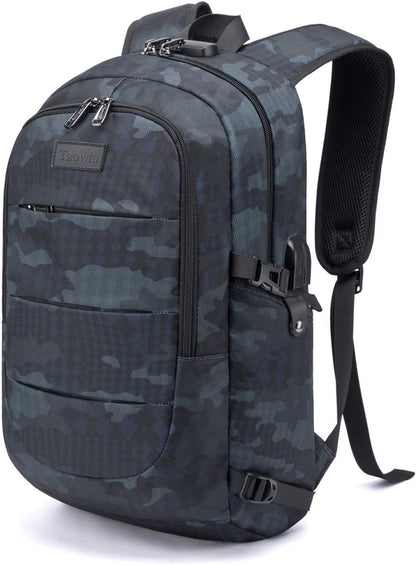 Extra-large anti-theft laptop and travel backpack with USB port – 30–50 L