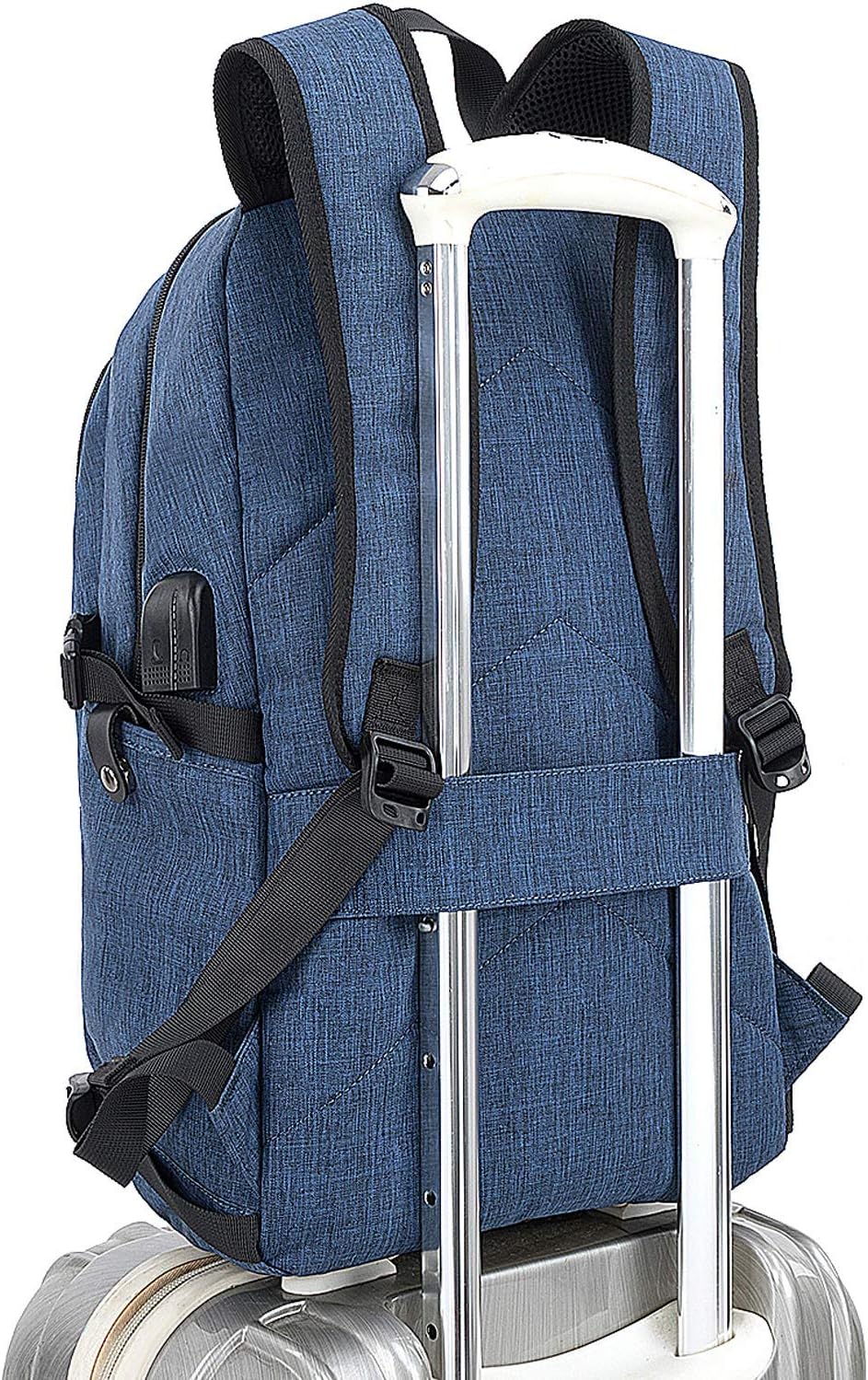 Extra-large anti-theft laptop and travel backpack with USB port – 30–50 L