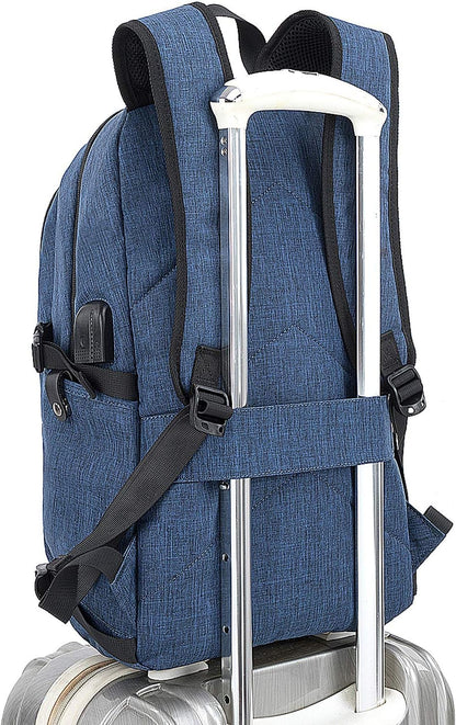 Extra-large anti-theft laptop and travel backpack with USB port – 30–50 L