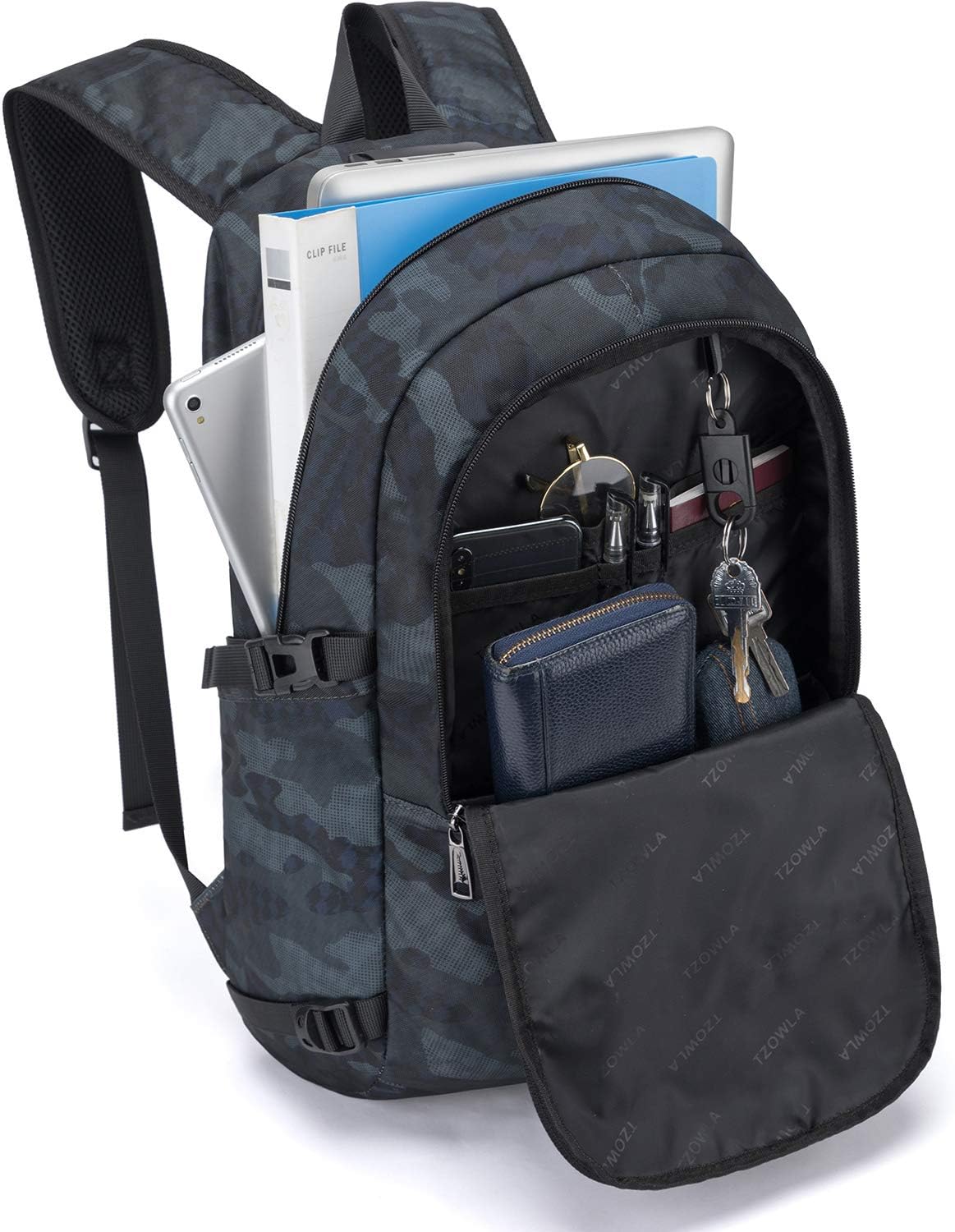 Extra-large anti-theft laptop and travel backpack with USB port – 30–50 L