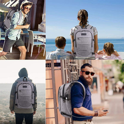 Extra-large anti-theft laptop and travel backpack with USB port – 30–50 L
