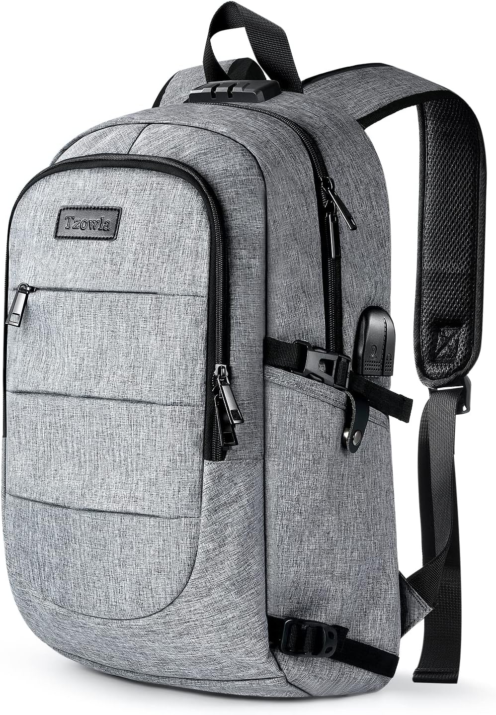 Extra-large anti-theft laptop and travel backpack with USB port – 30–50 L