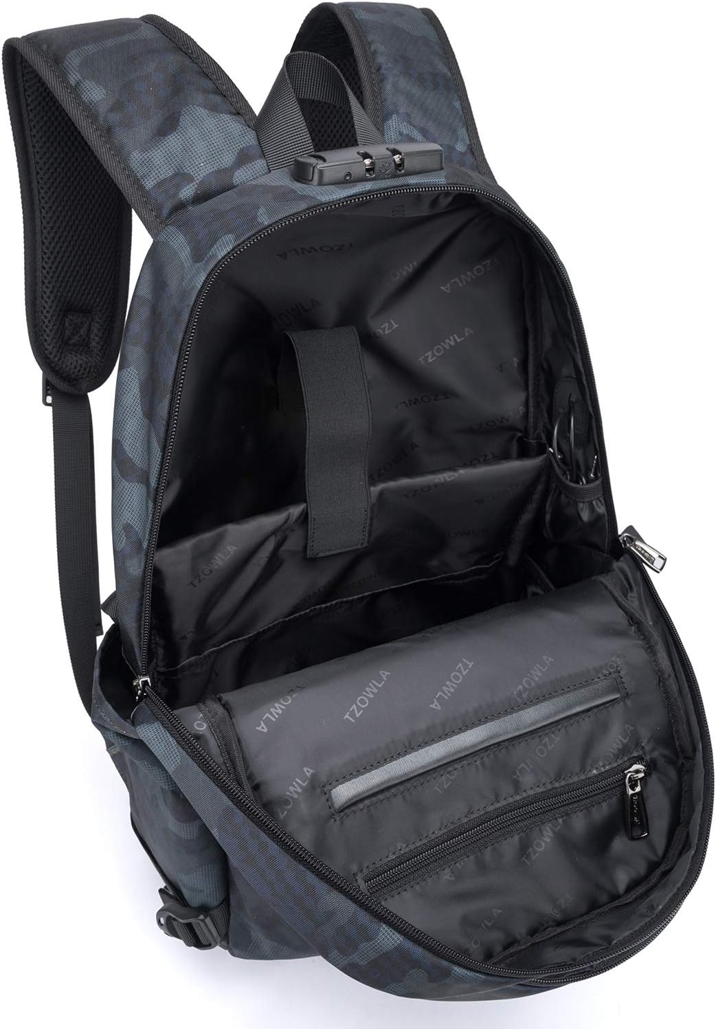 Extra-large anti-theft laptop and travel backpack with USB port – 30–50 L