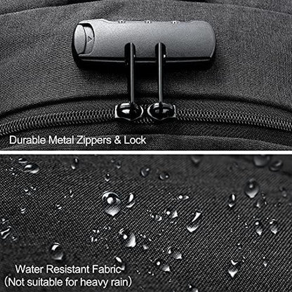 Extra-large anti-theft laptop and travel backpack with USB port – 30–50 L