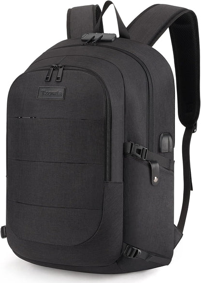 Extra-large anti-theft laptop and travel backpack with USB port – 30–50 L