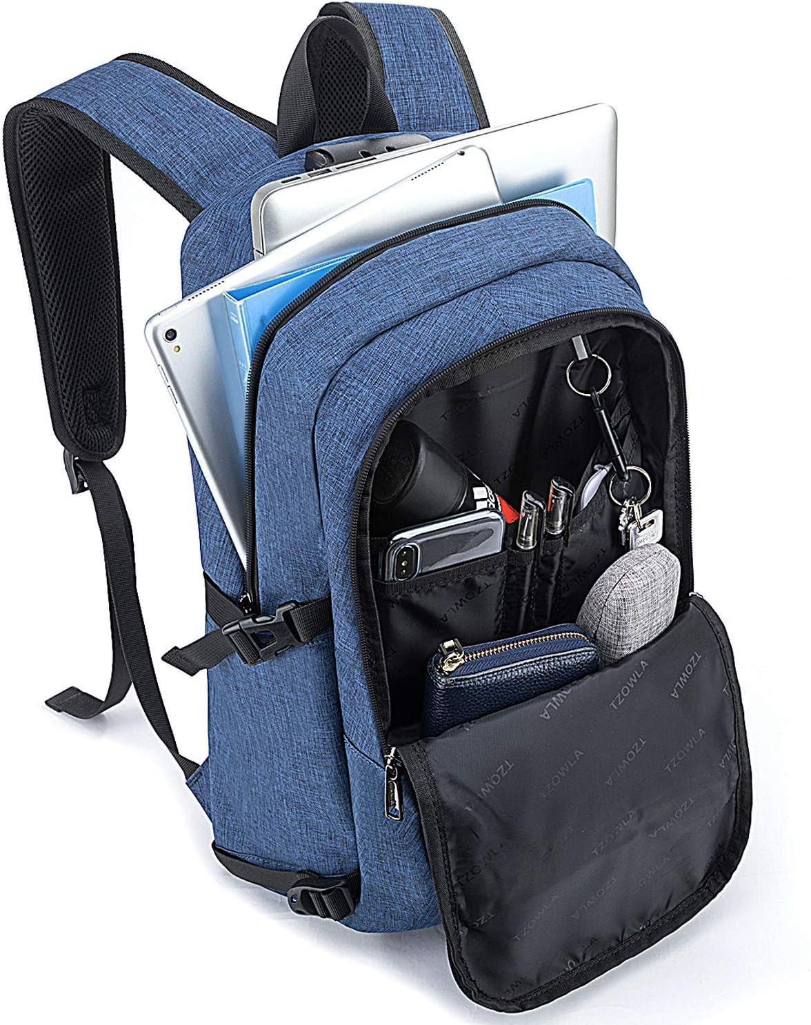 Extra-large anti-theft laptop and travel backpack with USB port – 30–50 L