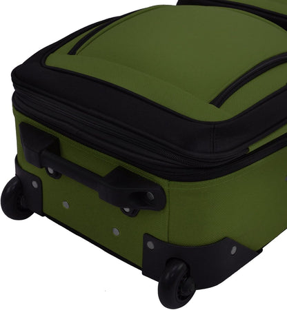 2-piece soft hand-luggage set with expandable design and skate wheels