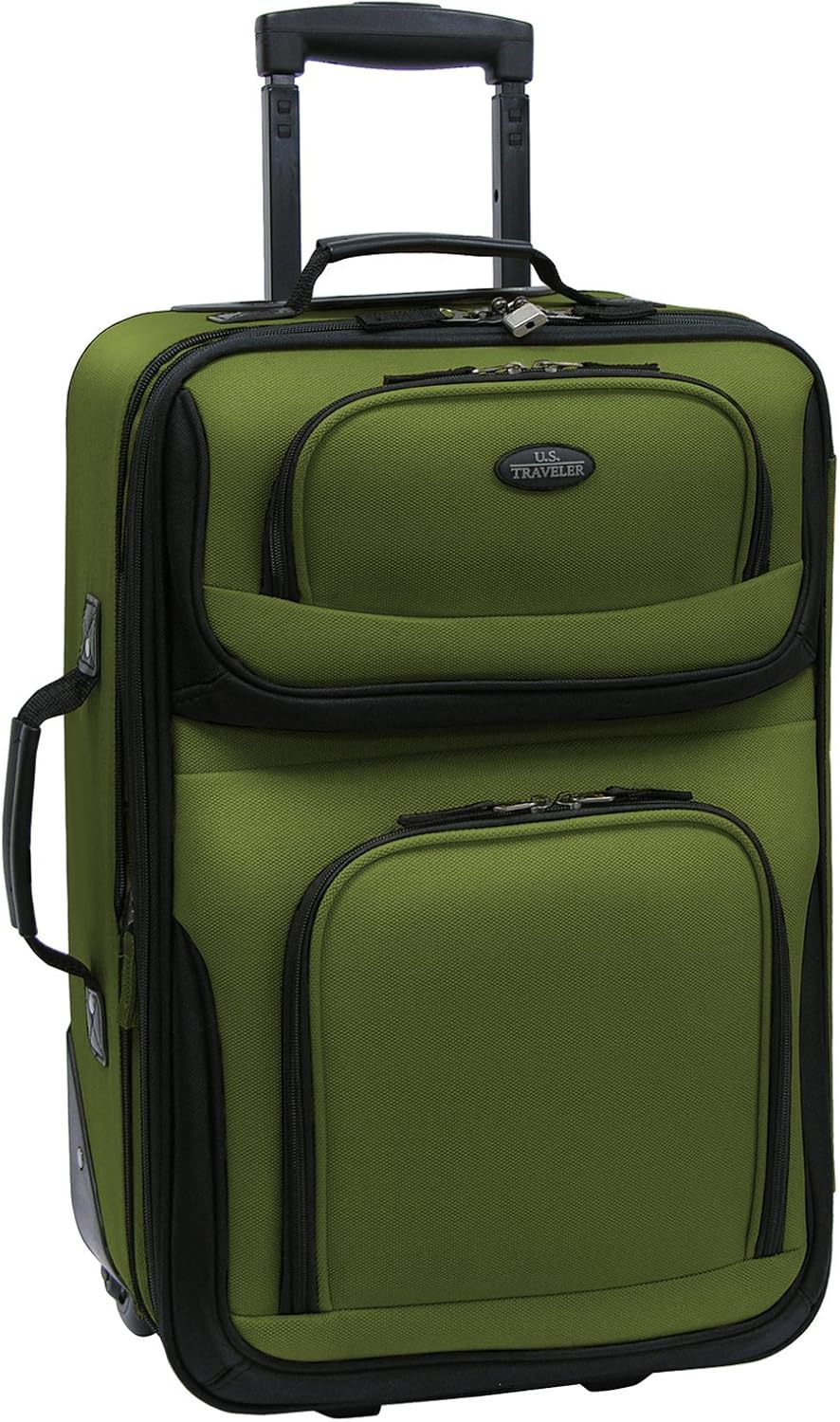 2-piece soft hand-luggage set with expandable design and skate wheels