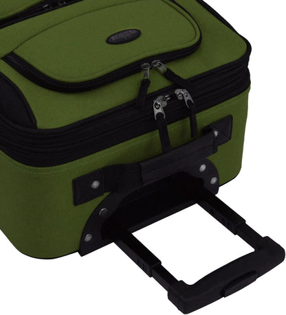 2-piece soft hand-luggage set with expandable design and skate wheels