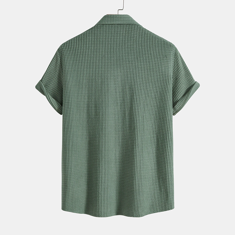 Summery men's lounge set with a honeycomb texture – Lenn