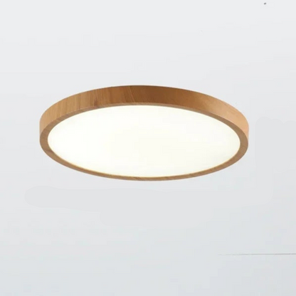 Ultrathin Walnut Circular Ceiling Light for Elegant Modern Spaces 7