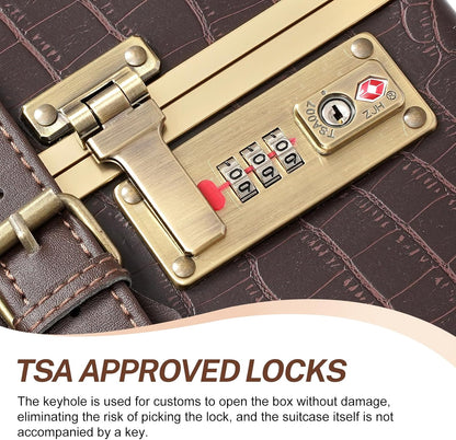 2-piece vintage-inspired luggage set with spinner wheels and protective cover