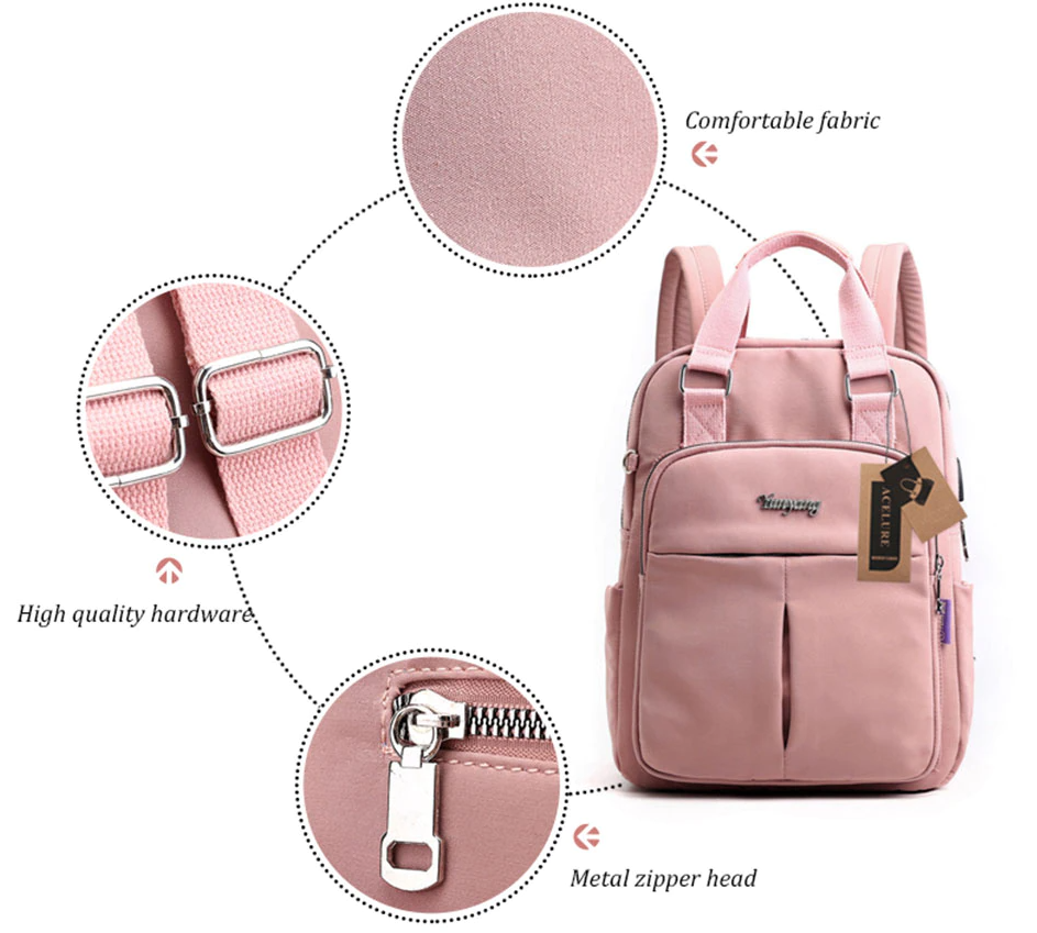Water-resistant USB-rechargeable anti-theft backpack – multi-compartment design