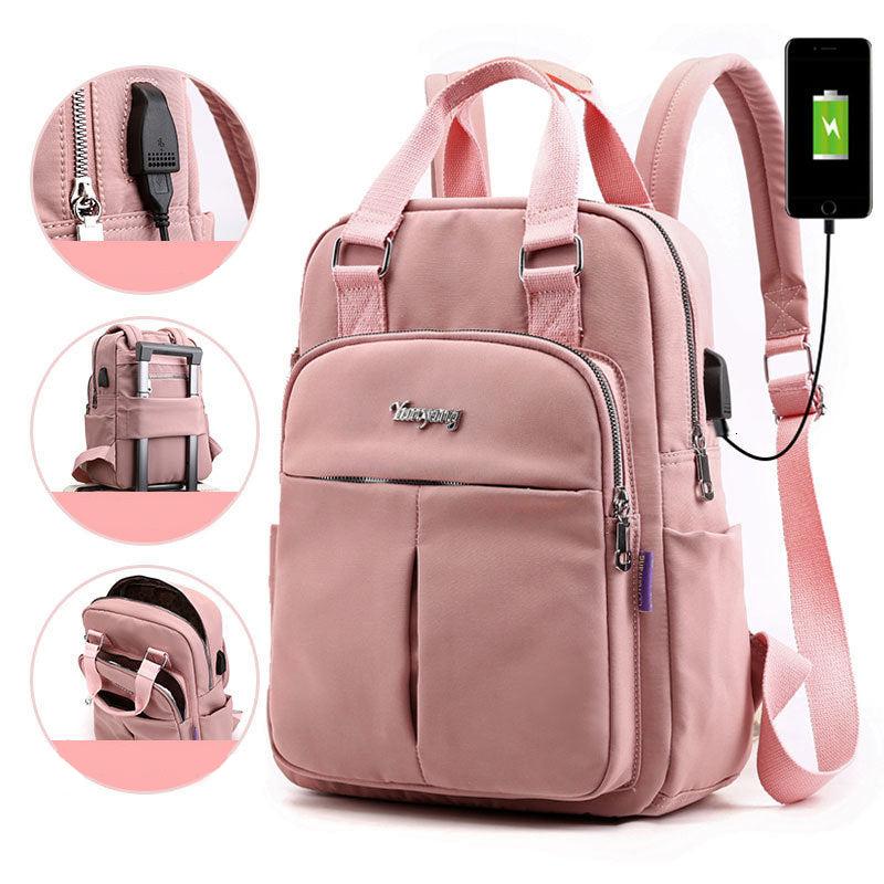 Water-resistant USB-rechargeable anti-theft backpack – multi-compartment design