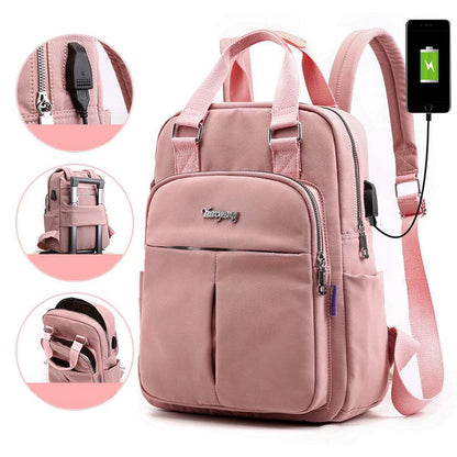 Water-resistant USB-rechargeable anti-theft backpack – multi-compartment design
