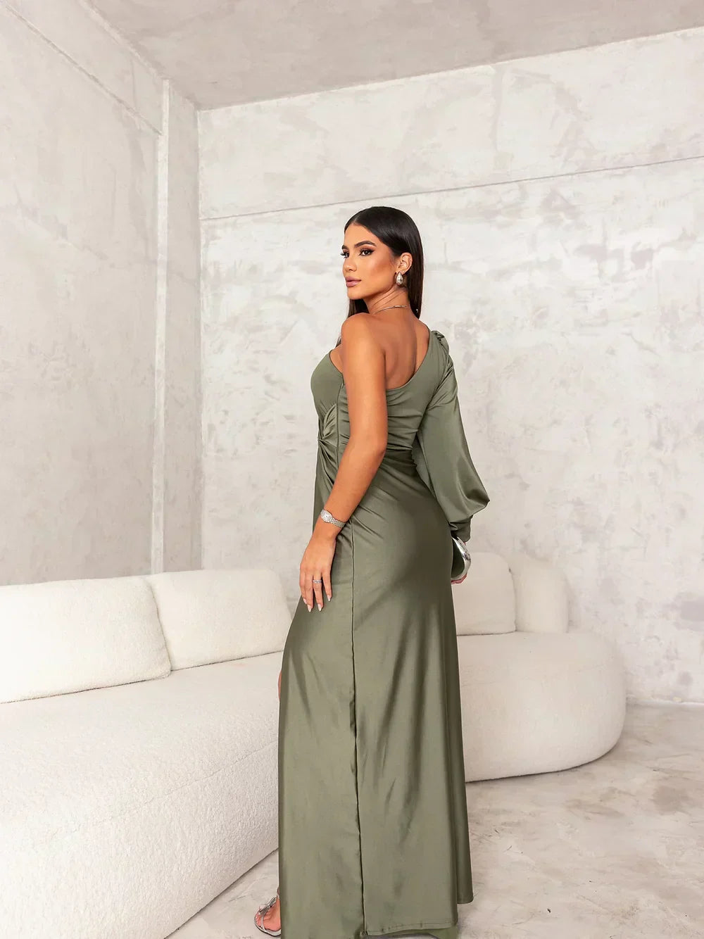 One-Shoulder Evening Dress for a Refined Look - Ravina
