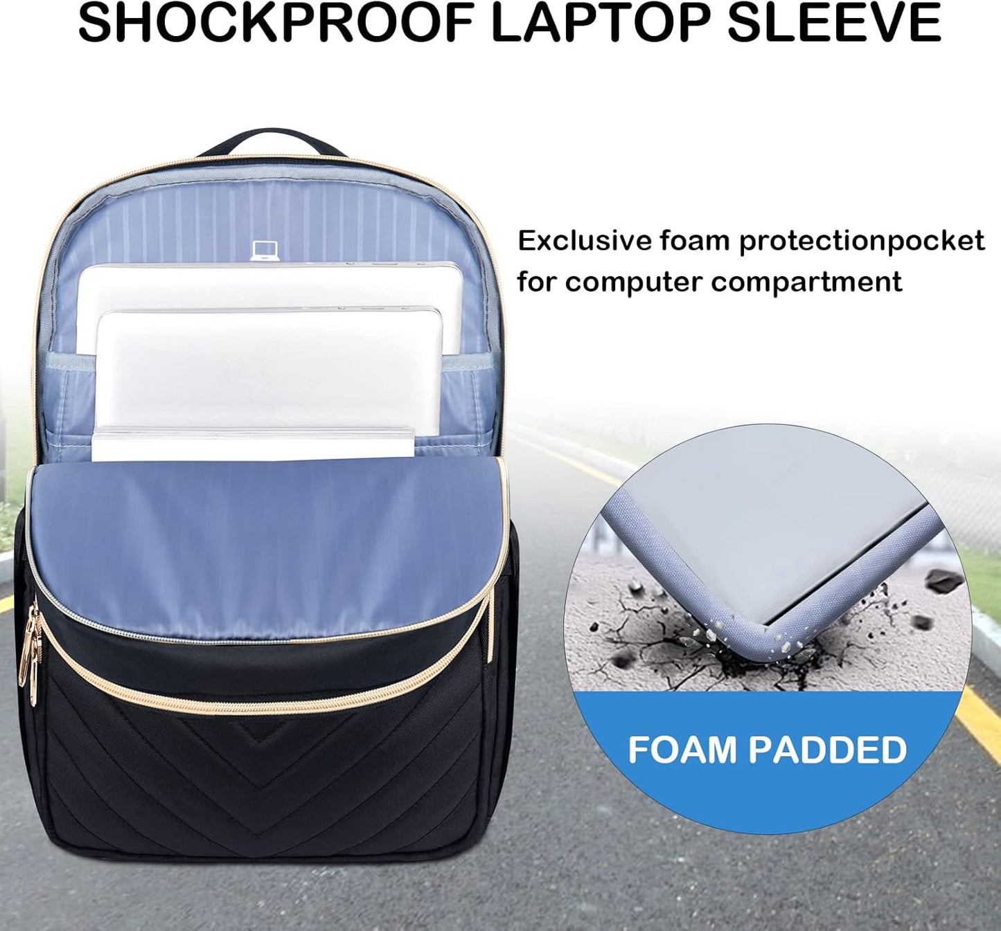 Lightweight waterproof laptop backpack with USB port – compatible with 15.6-inch laptops