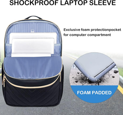 Lightweight waterproof laptop backpack with USB port – compatible with 15.6-inch laptops