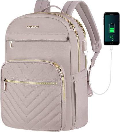Lightweight waterproof laptop backpack with USB port – compatible with 15.6-inch laptops
