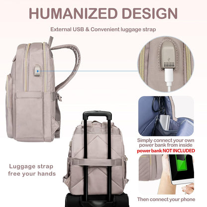 Lightweight waterproof laptop backpack with USB port – compatible with 15.6-inch laptops
