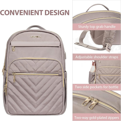 Lightweight waterproof laptop backpack with USB port – compatible with 15.6-inch laptops