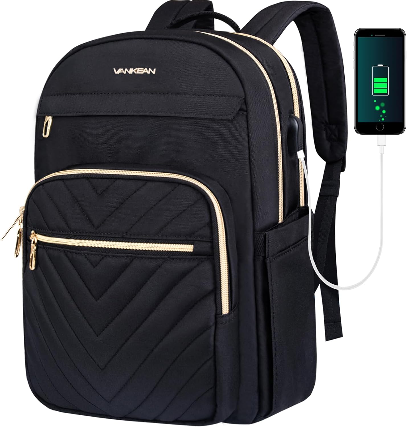 Lightweight waterproof laptop backpack with USB port – compatible with 15.6-inch laptops