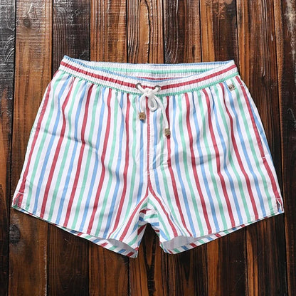 Striped men's shorts with elastic waistband – Matteo