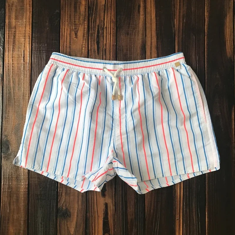 Striped men's shorts with elastic waistband – Matteo