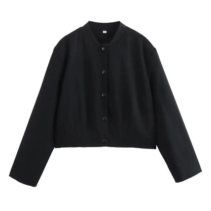 Lightweight women's bomber jacket for autumn – cosy chic with a stand-up collar