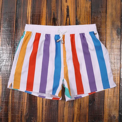 Striped men's shorts with elastic waistband – Matteo