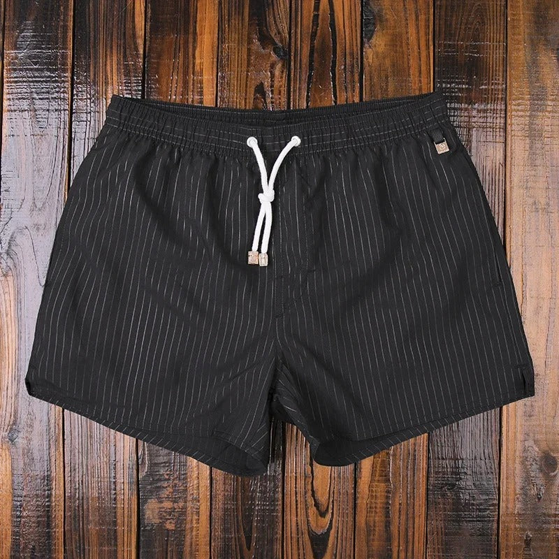 Striped men's shorts with elastic waistband – Matteo