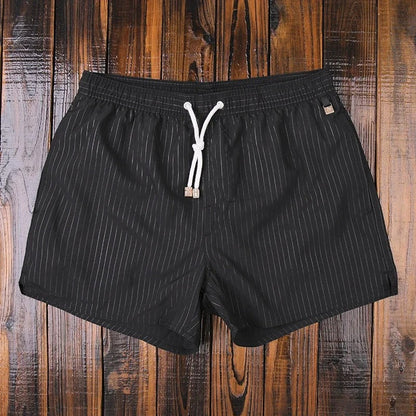 Striped men's shorts with elastic waistband – Matteo