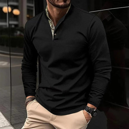 Stylish Long Sleeve Polo for Men - Finn