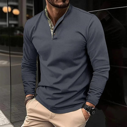 Stylish Long Sleeve Polo for Men - Finn