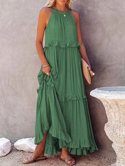 Sleeveless maxi dress with bow detail – Noor