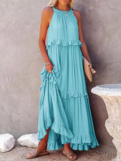 Sleeveless maxi dress with bow detail – Noor