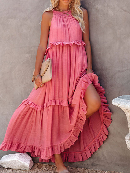 Sleeveless maxi dress with bow detail – Noor