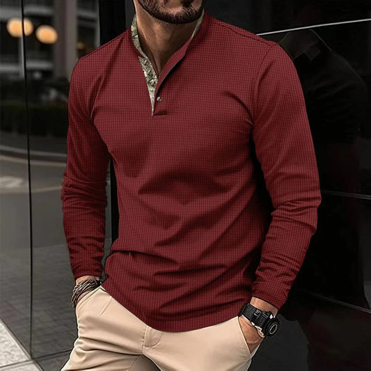 Stylish Long Sleeve Polo for Men - Finn