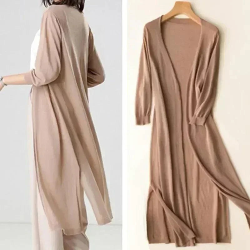 Ladies' long waistcoat, lightweight and versatile – Fernanda