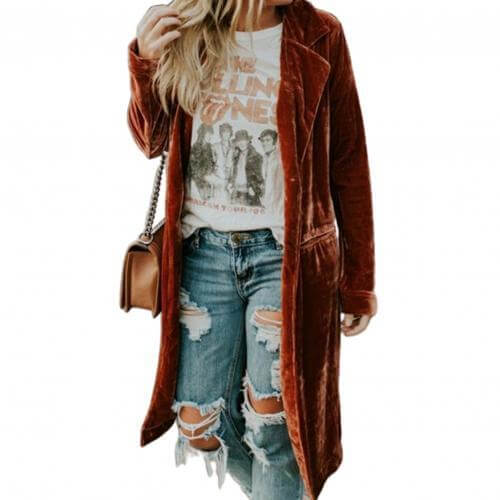 Ladies Velvet Dressing Gown - Valentina