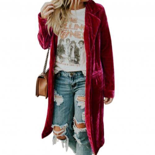 Ladies Velvet Dressing Gown - Valentina